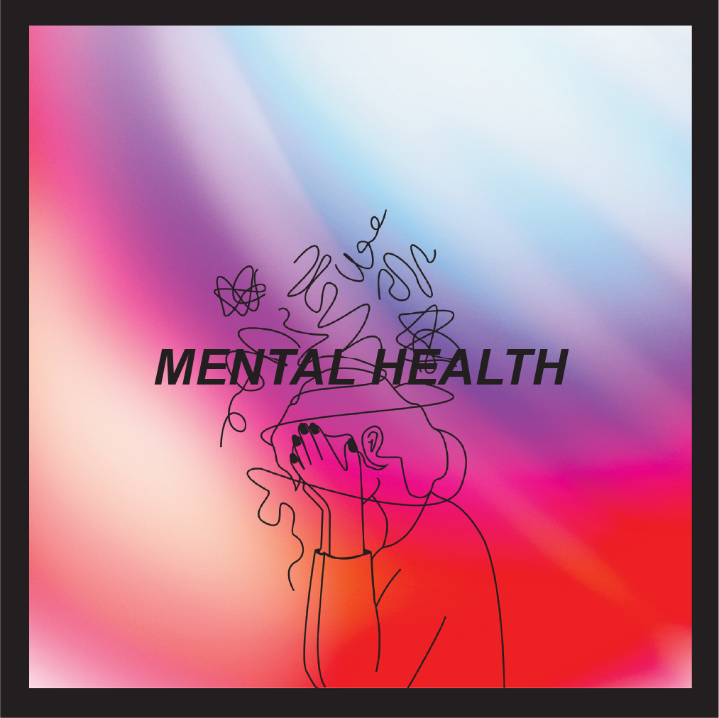illustrations of a person holding head and stressed out